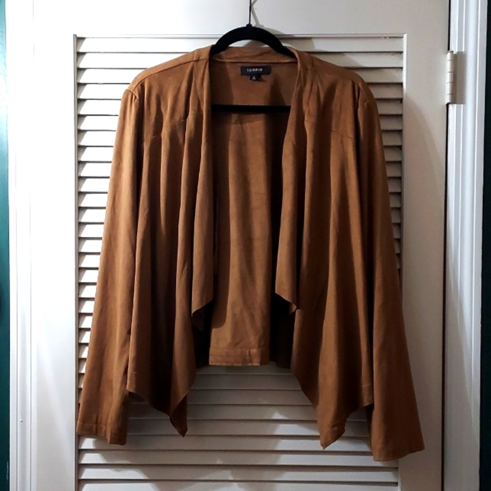 Torrid faux suede cropped jacket